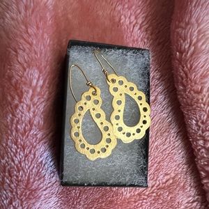 Customized gold printed earrings